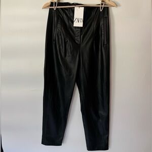 👖ZARA black leather pants! SIZE MEDIUM